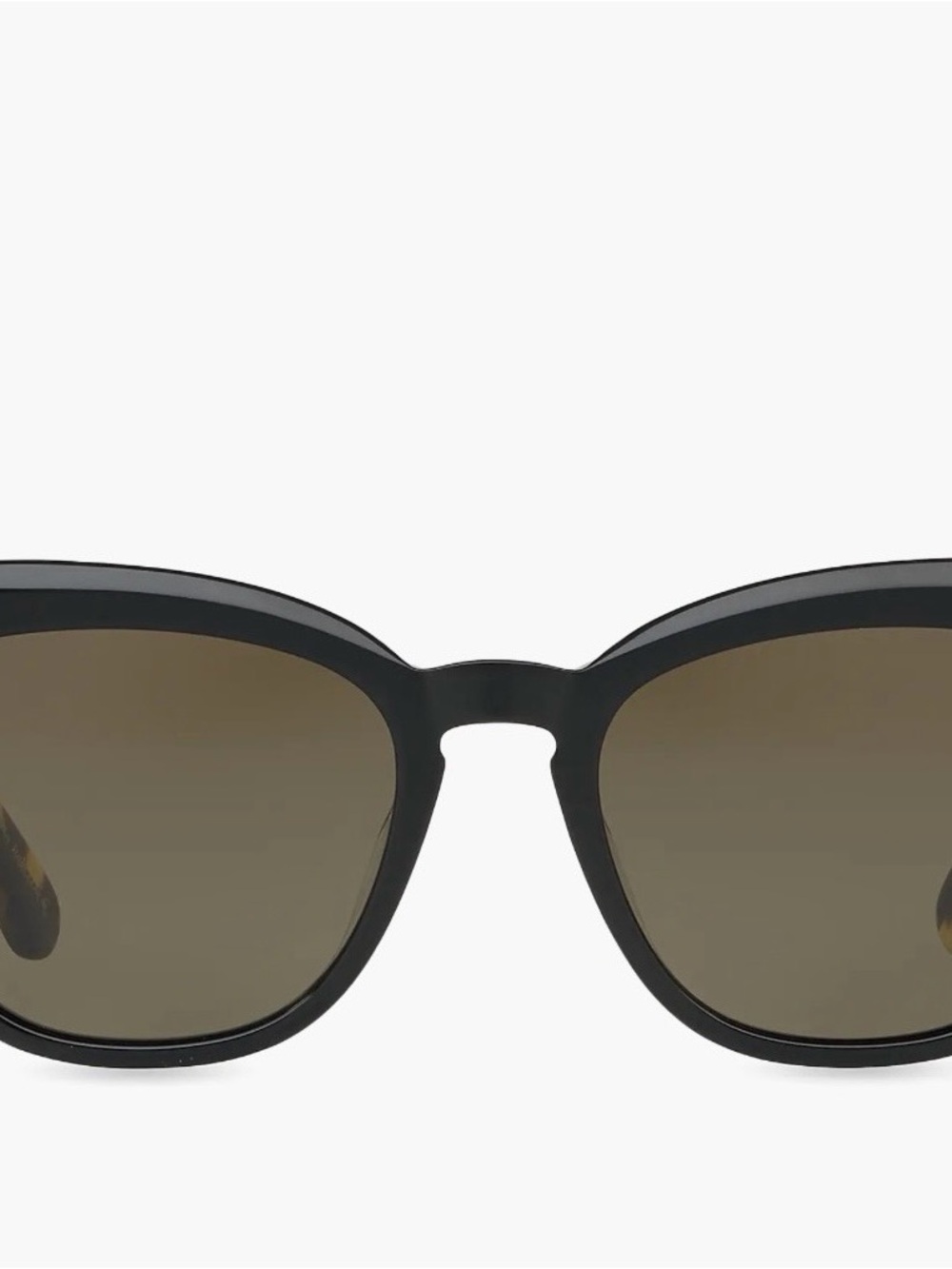 Oliver Peoples Black Frame Sunglasses with Brown Lenses